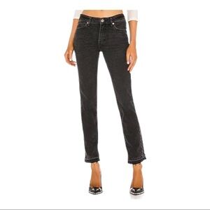 Free people We The Free Cuffed Slim Boyfriend Jean in Faded Black